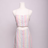 Ensemble à rayures pastel