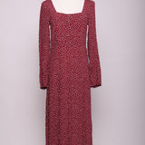 Robe longue à pois
