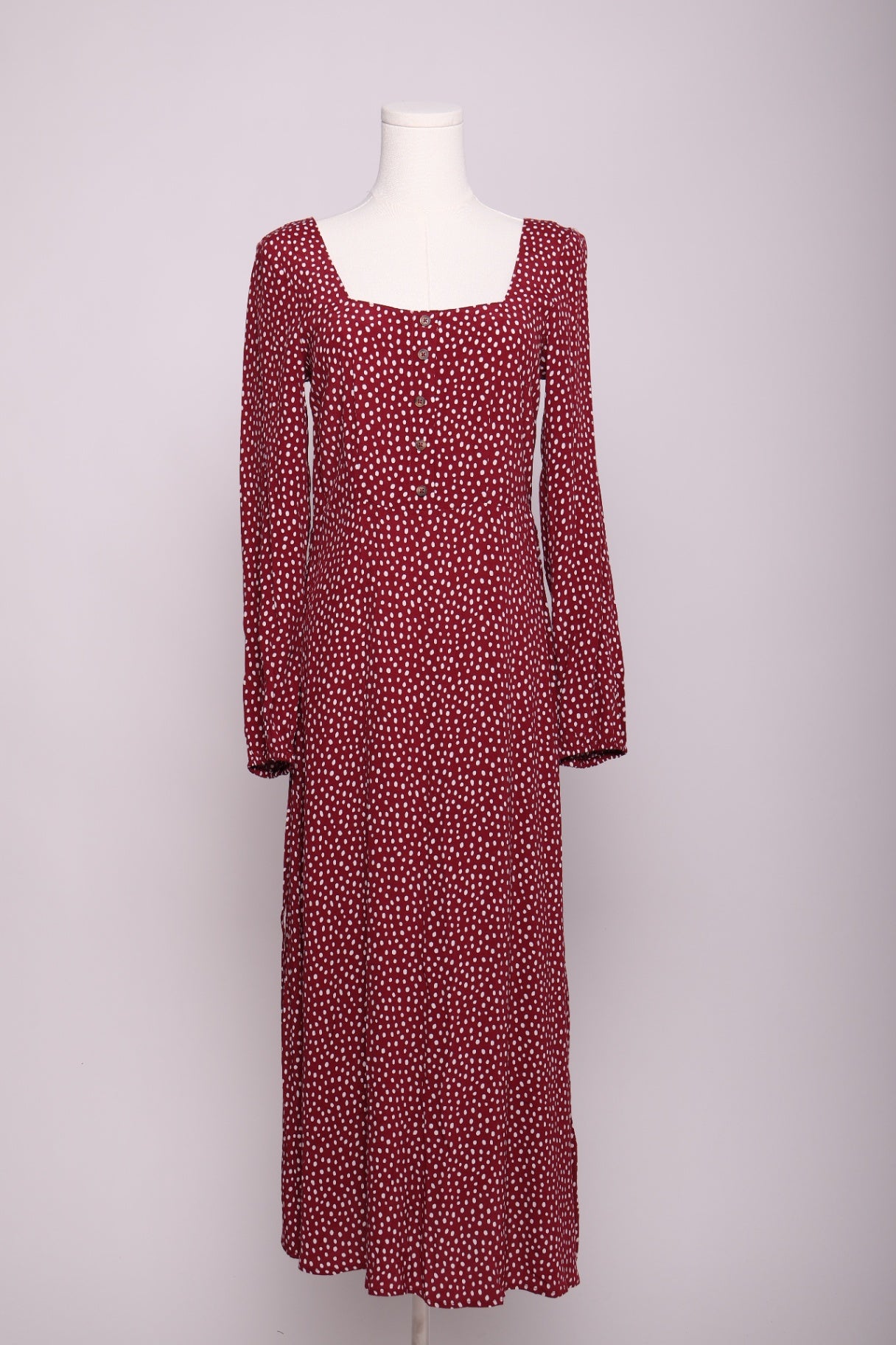 Robe longue à pois