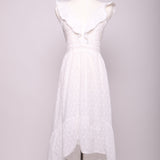 Robe longue à volants à col en V