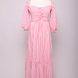 Robe fluide à manches bouffantes
