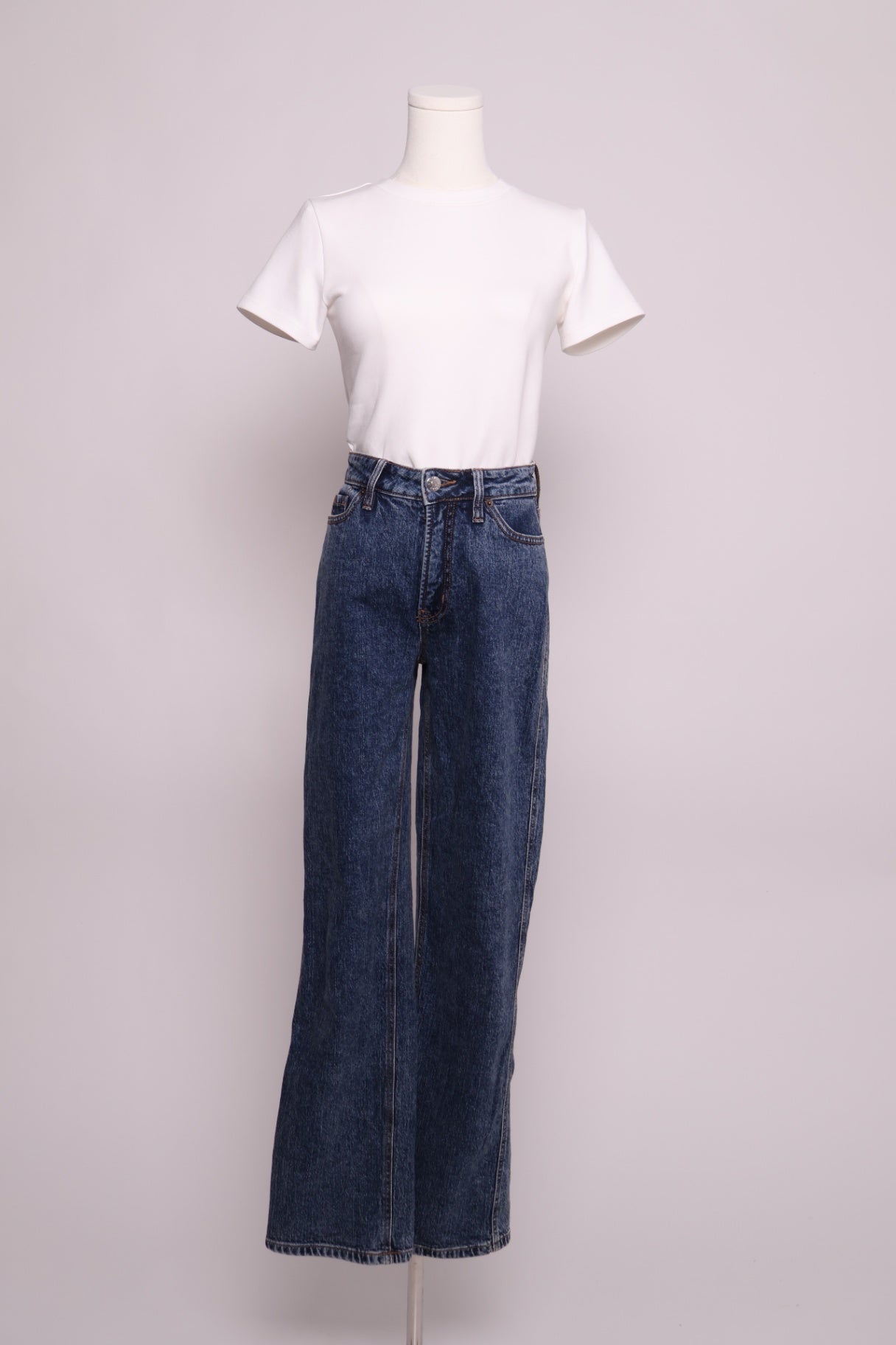 Jean jambe large indigo