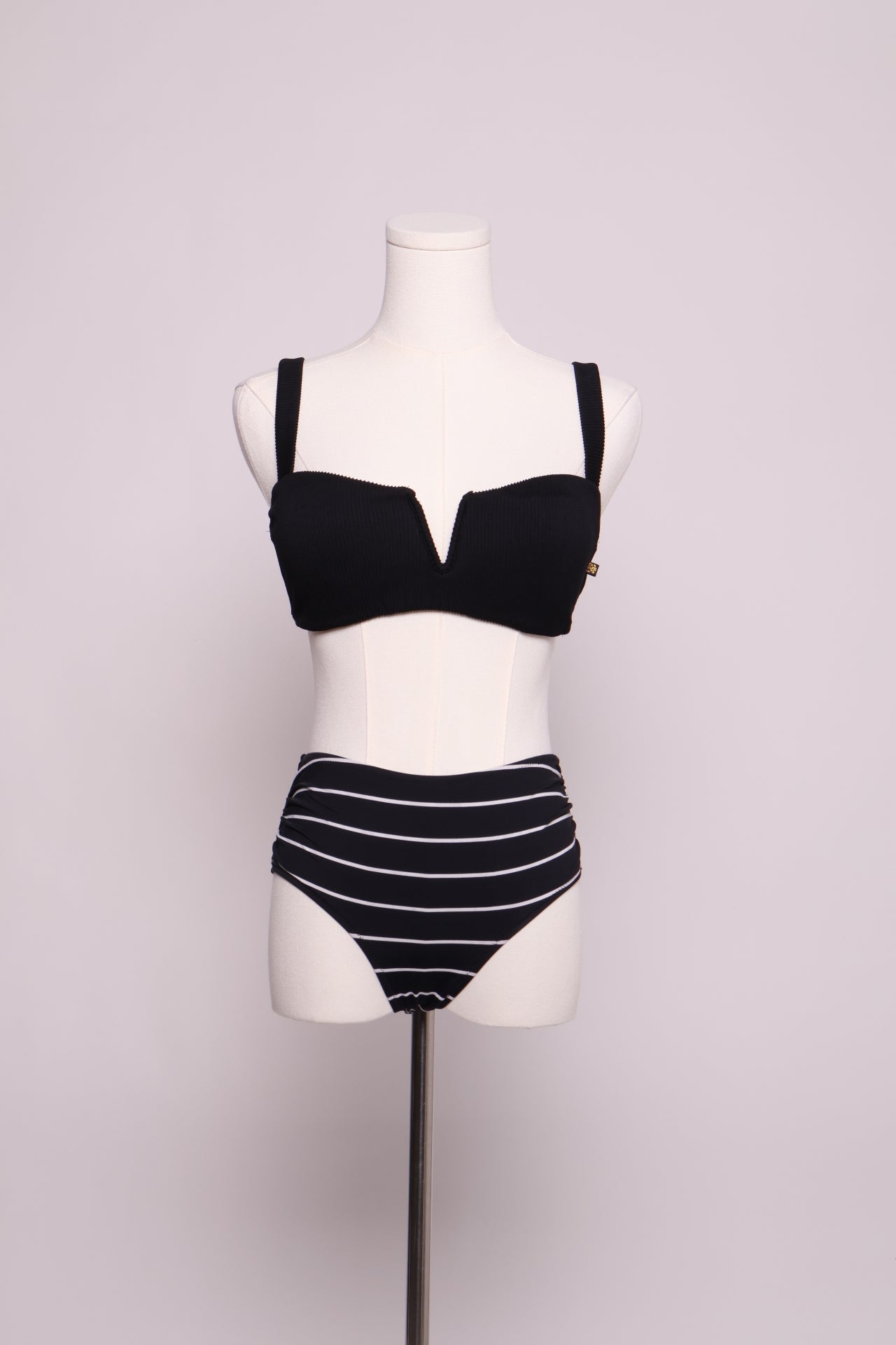 Haut bikini côtelé