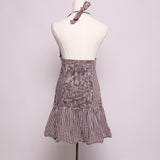 Robe licou vichy dos nid d'abeille