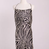Robe courte à imprimé zébré dos ouvert