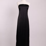 Robe longue sans manches en satin à fente latérale droite