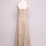 Robe midi corset bretelles larges