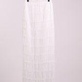 Jupe longue en organza et dentelle 