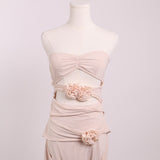 Robe bustier mini avec fleurs 