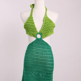 Robe crochet bicolore