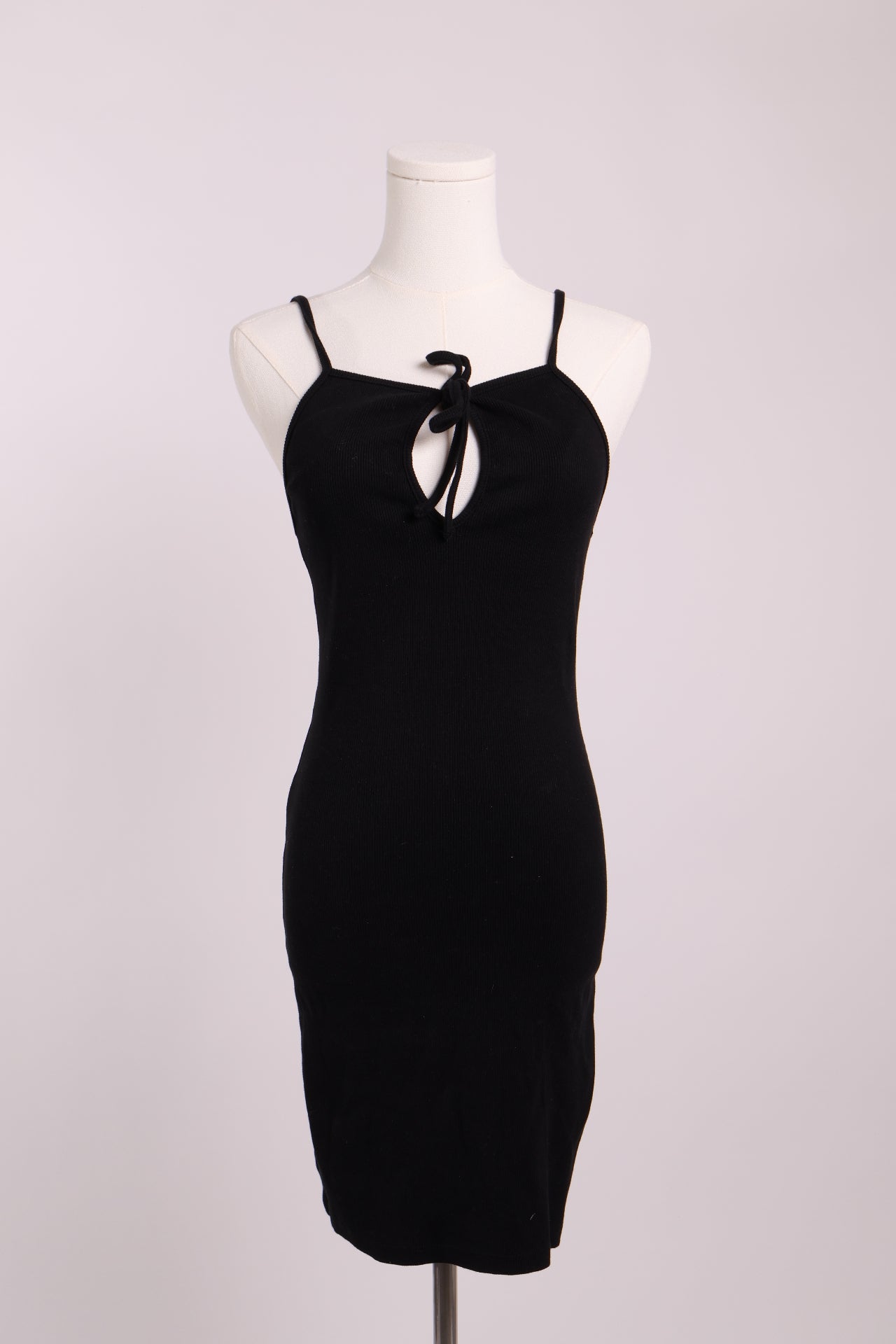 Robe mini bretelles encolure nouée