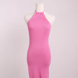 Robe mini licou côtelée