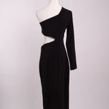 Robe longue à découpe chaîne