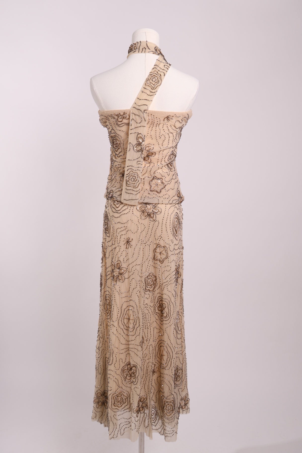 Ensemble trois pièces brodé perles et sequins