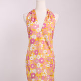 Robe mi-longue fleurie rétro