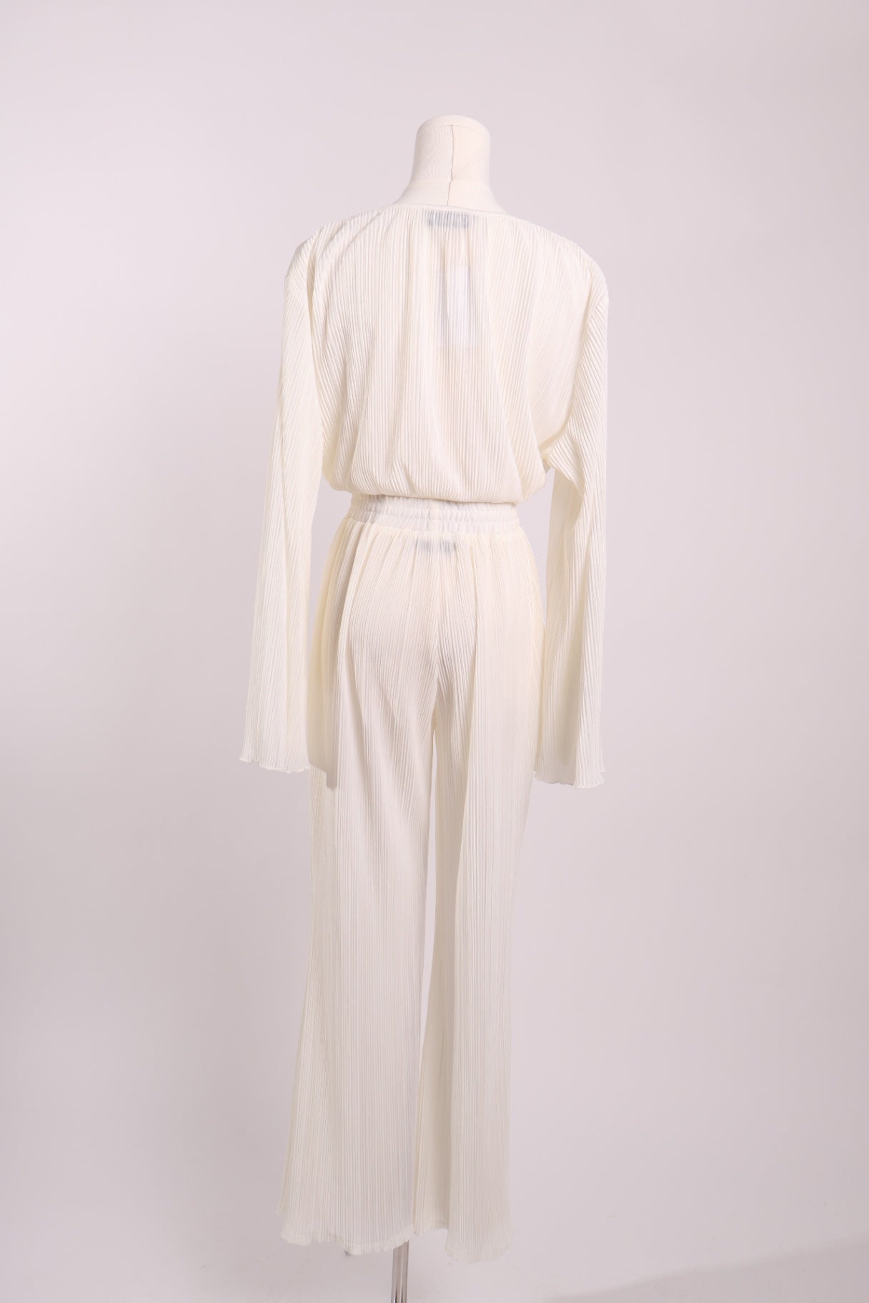 Ensemble deux pièces plissé - Haut noué et pantalon