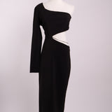Robe longue à découpe chaîne