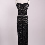 Ensemble camisole et jupe en dentelle