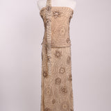 Ensemble trois pièces brodé perles et sequins
