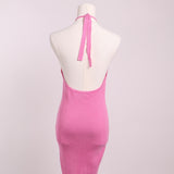 Robe mini licou côtelée