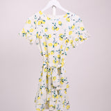 Robe imprimé citrons et ceinture
