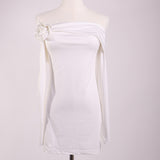 Robe moulante à épaules dénudées