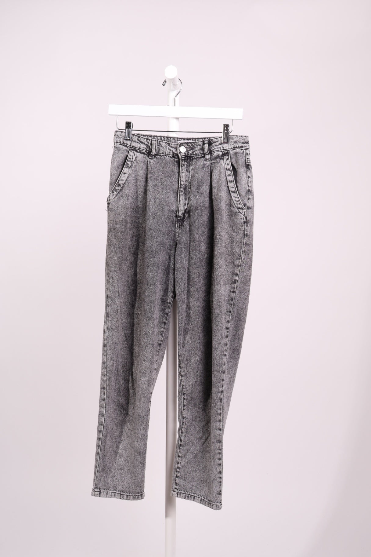 Mom jean denim délavé