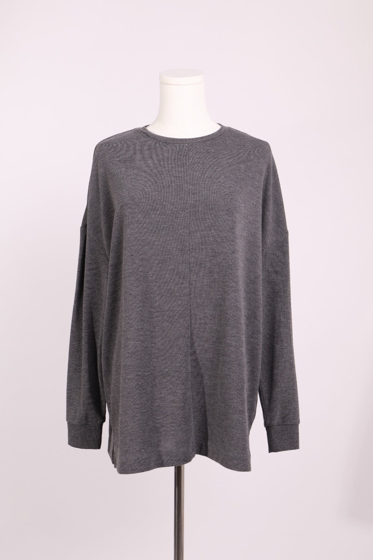 Chandail tricot fin col rond oversize