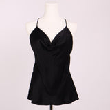 Camisole à encolure drapée fines bretelles 