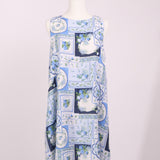 Robe sans manches à carreaux fleuris
