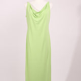 Robe moulante maxi à encolure drapée
