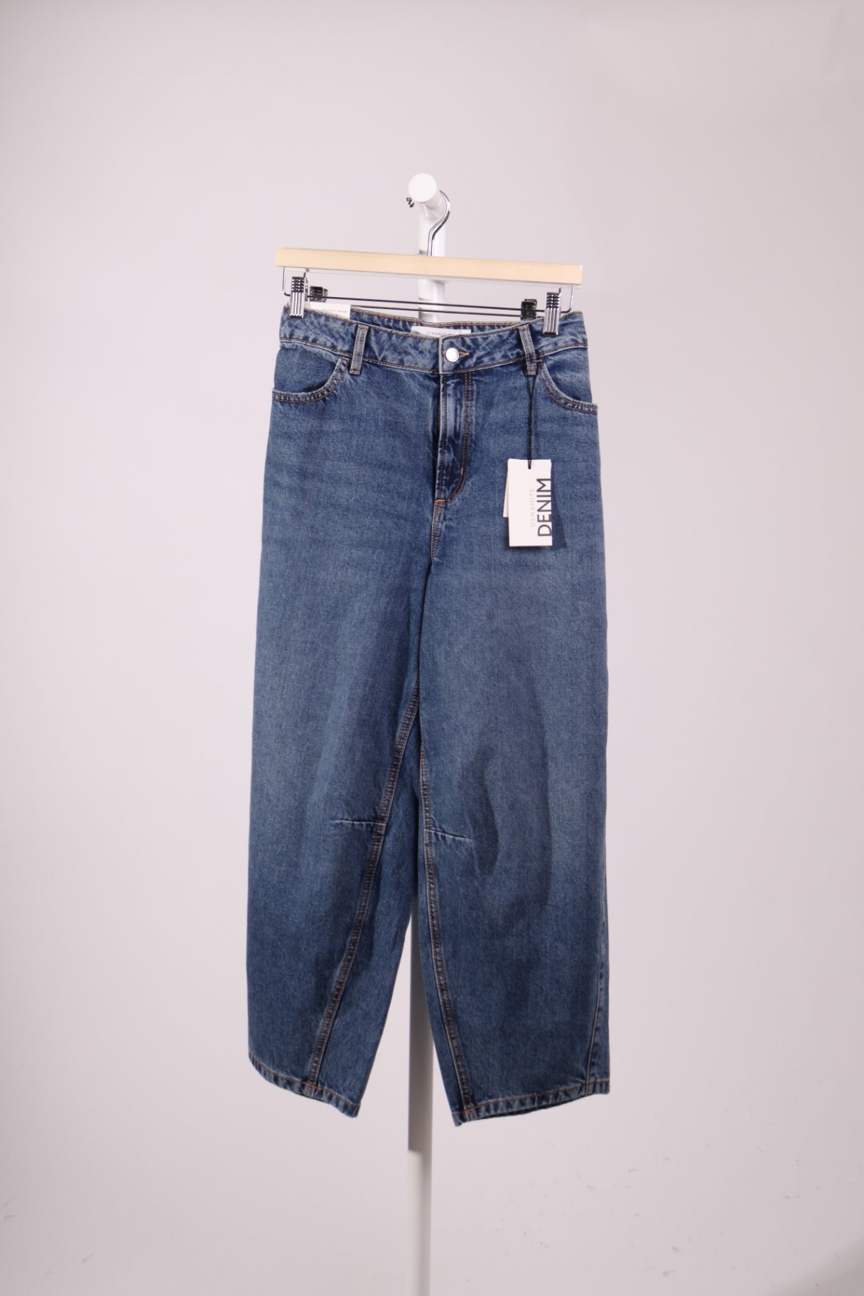 Jean taille haute denim Ballon/ Barrel
