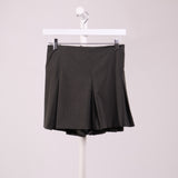 Jupe-short à plis en tissu tailleur