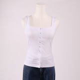 Camisole boutonnée à bretelles larges
