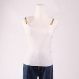 Camisole à bretelles perlées
