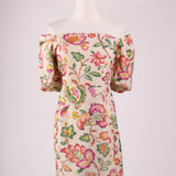 Robe imprimé manches bouffantes