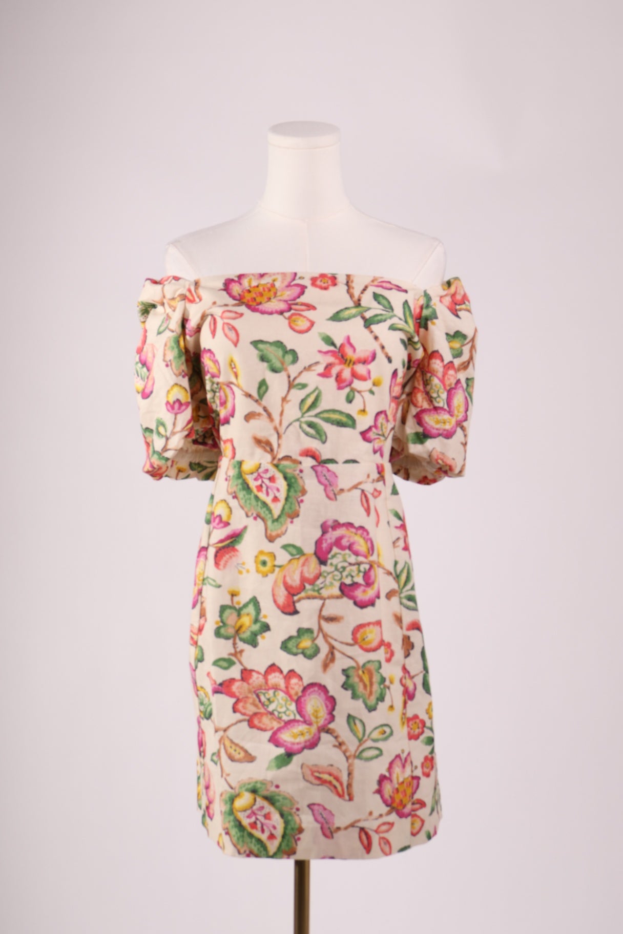 Robe imprimé manches bouffantes
