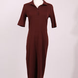 Robe maxi à col polo