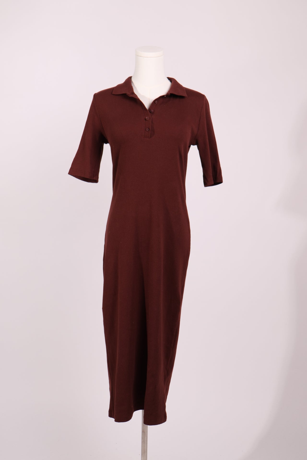 Robe maxi à col polo