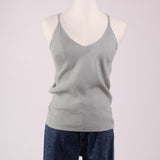 Camisole côtelée col en V
