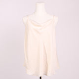 Camisole à bretelles encolure drapée crème