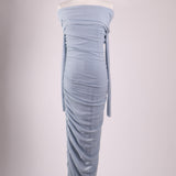 Robe maxi froncée (maternité)