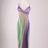 Robe en filet marbre pastel