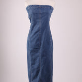 Robe bustier en denim fente arrière