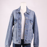 Veste en jean col brillant