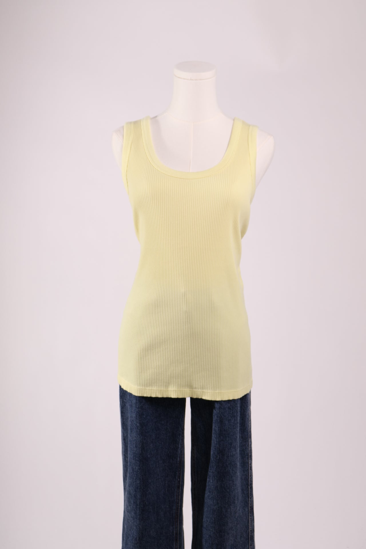 Camisole longue côtelée