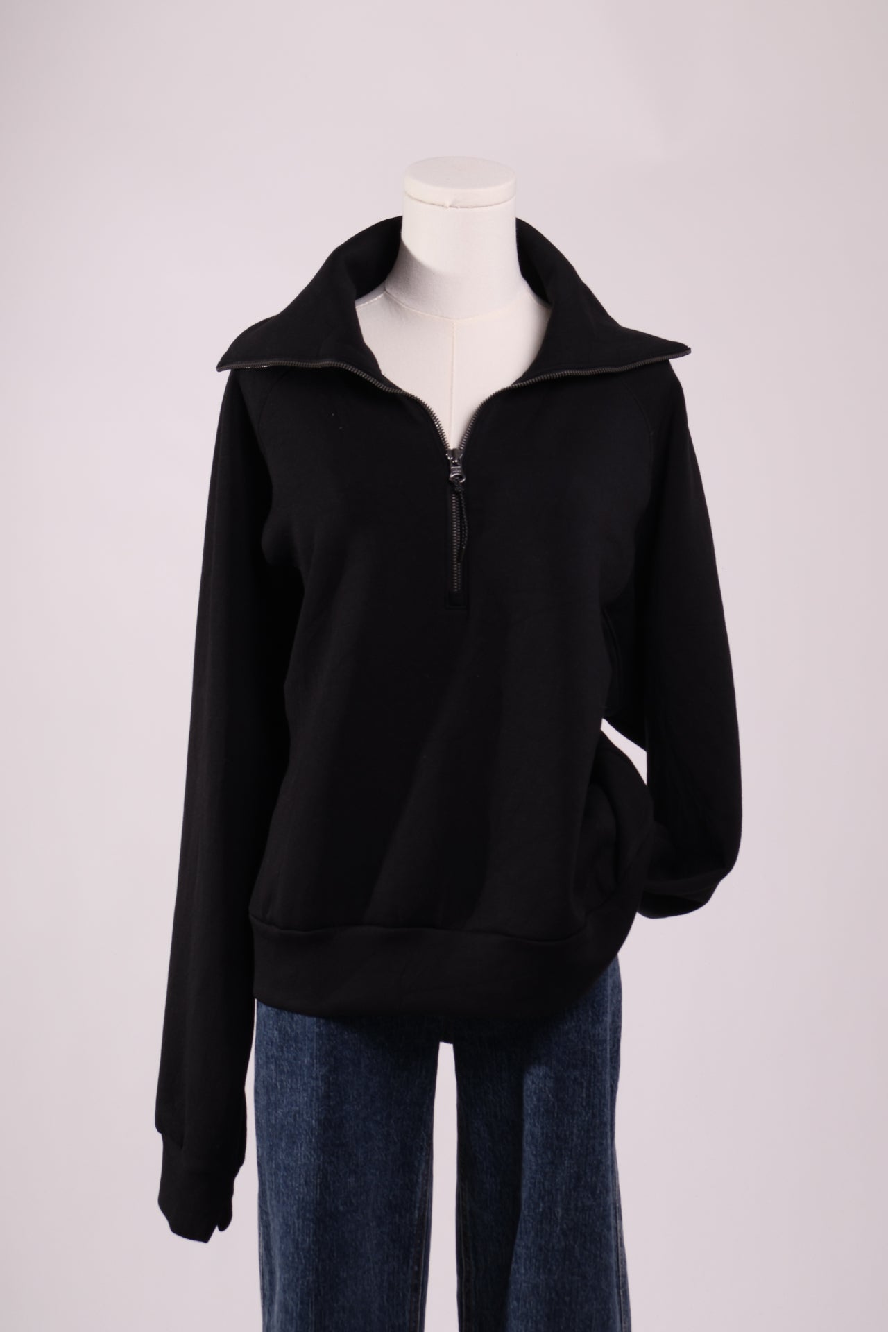 Chandail doux à demi-zip
