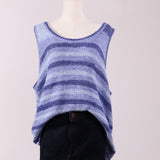 Camisole en maille bleutée