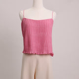 Camisole plissée à bretelles