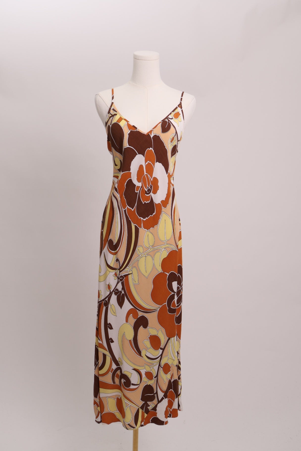 Robe maxi imprimé floral rétro Wilfred